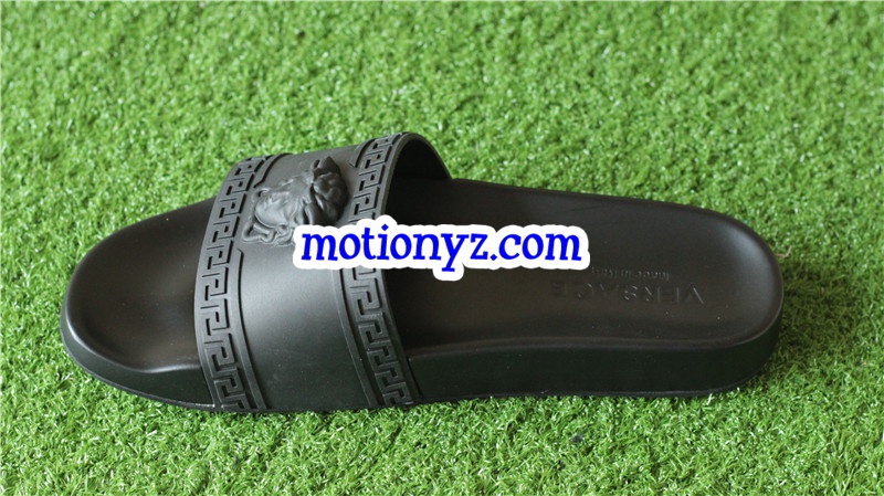 Brand Versace Black Slide